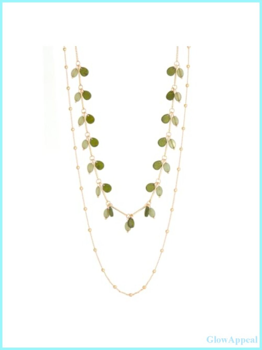 Layered Long Necklace Gold Plated Resin Beaded Chain Women's Jewelry Gift